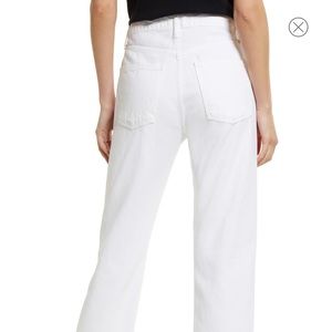 Agolde Riley raw hem straight leg white jeans … never worn